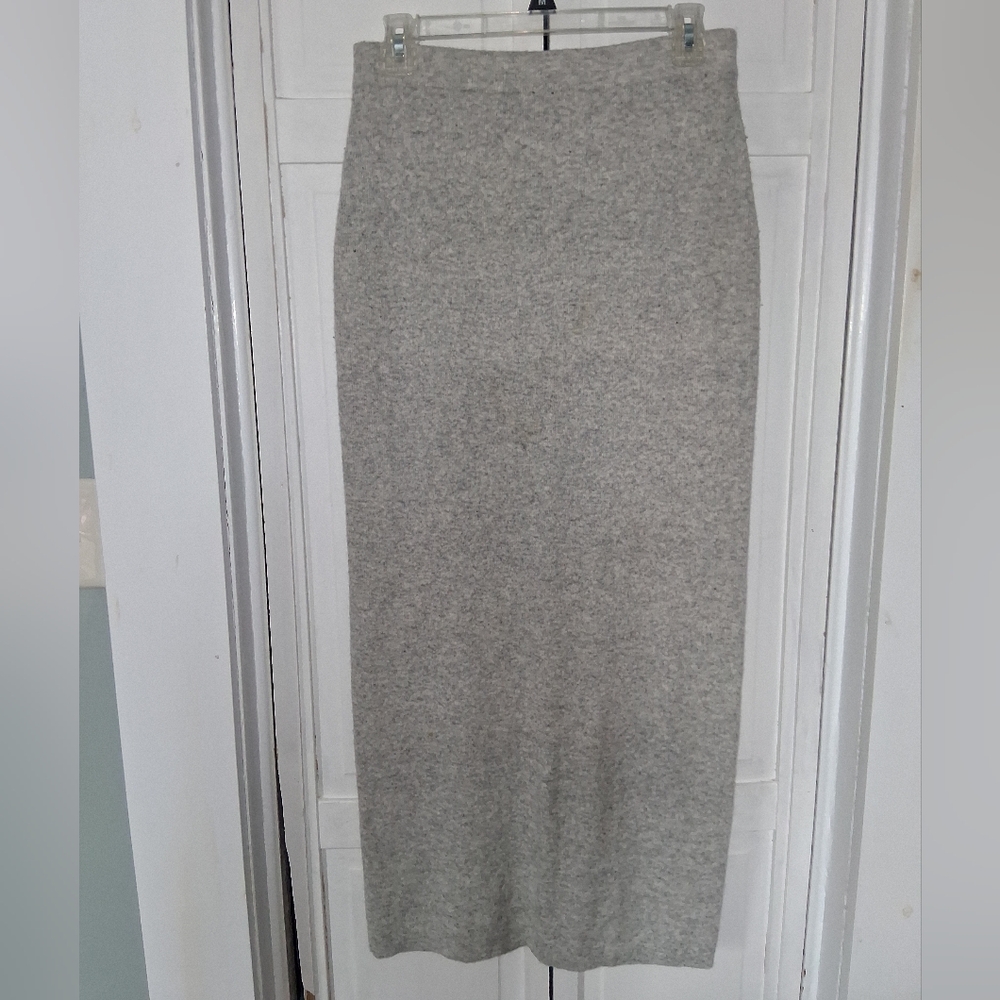 Lecomte Italy Chic Gray Wool Pencil Skirt for Women